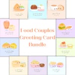 Food Couples Greeting Card Bundle - 10pk