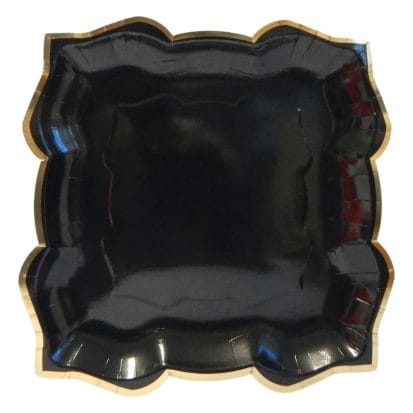 Lotus Large Party Plates (10pk) - Ebony (Black)