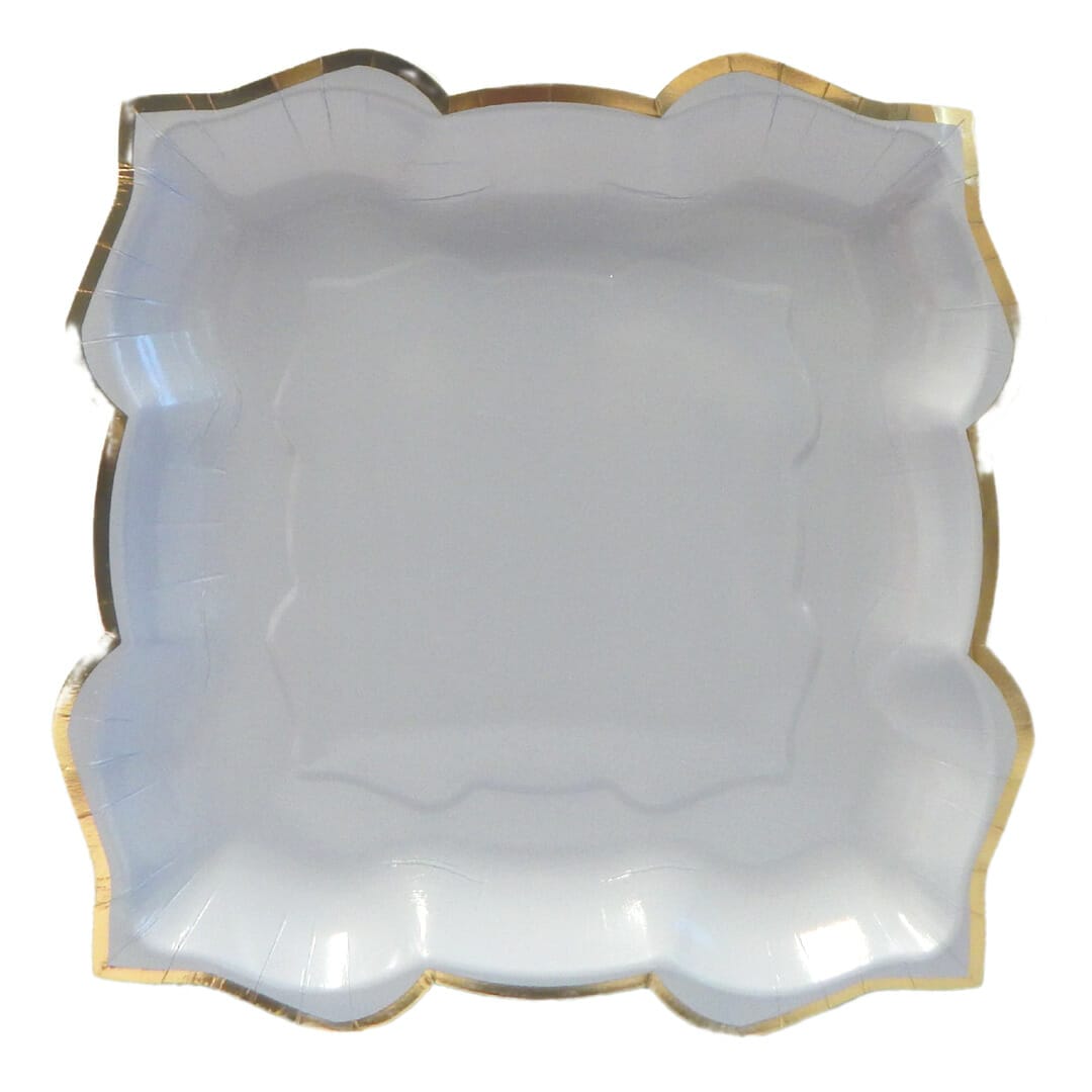 Lotus Large Party Plates (10pk) - Cloud (Silver)