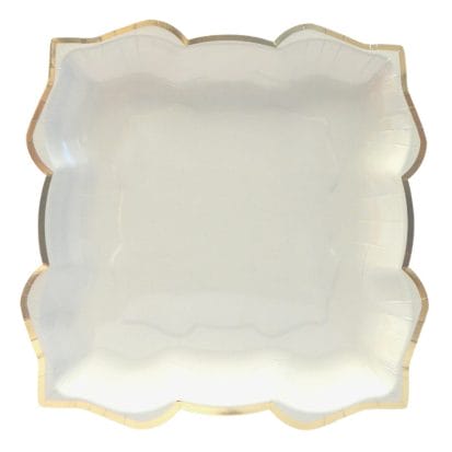 Lotus Large Party Plates (10pk) - Snow (White)