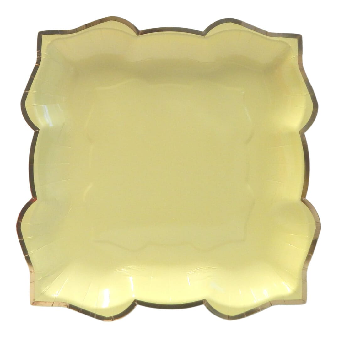 Lotus Large Party Plates (10pk) - Lemon (Yellow)