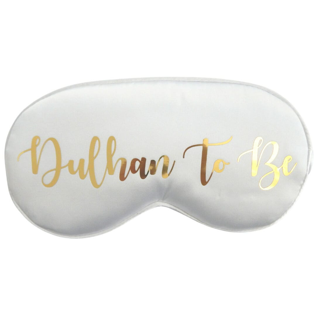 Dulhan To Be Eye Mask – White & Gold