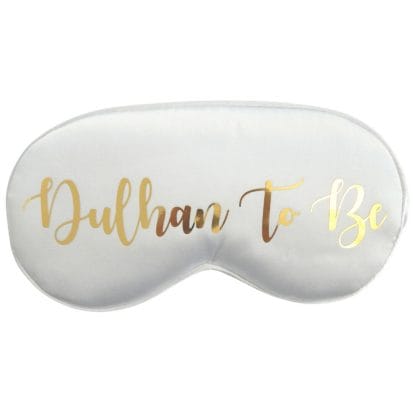 Dulhan To Be Eye Mask - White & Gold