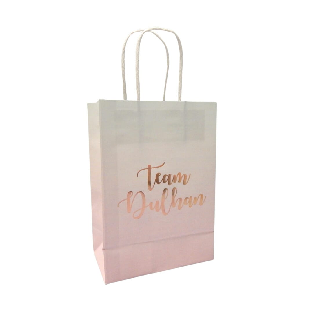 Team Dulhan Treat Bags (10pk) - Pink & Rose Gold