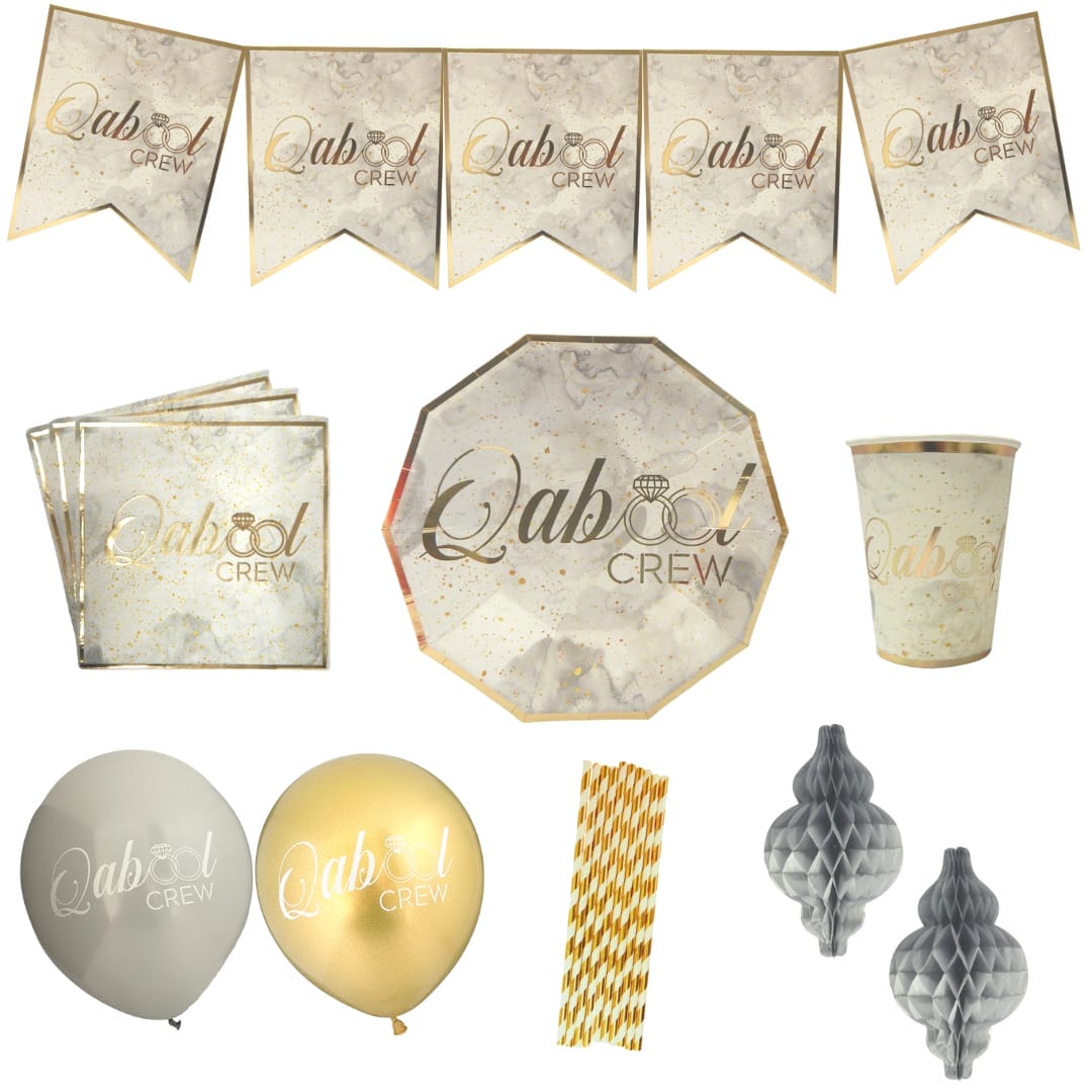 Party In A Box – Qabool Hai – Grey & Gold