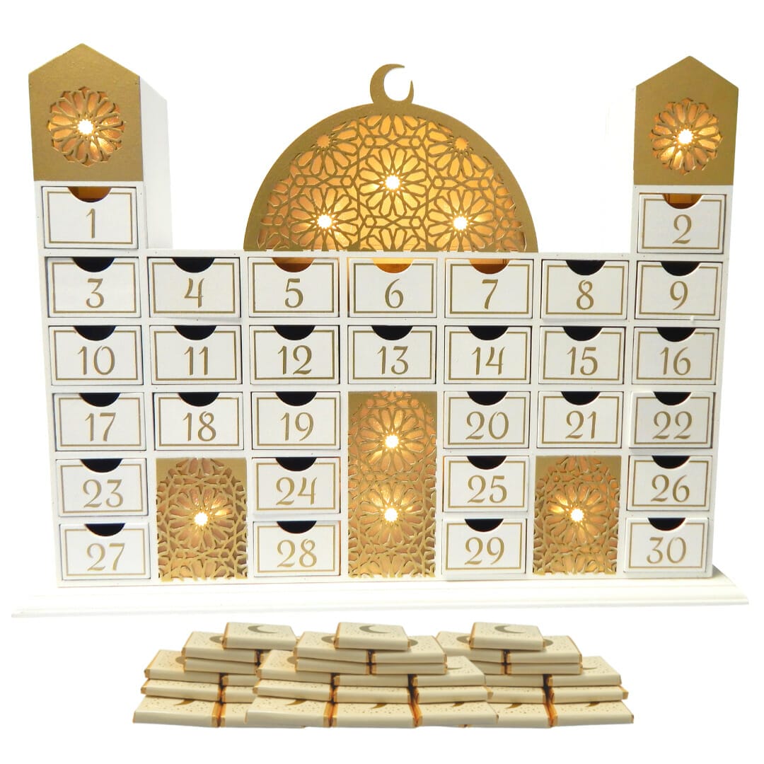 Ramadan Mosque Calendar & Cream Chocolates (30pk)