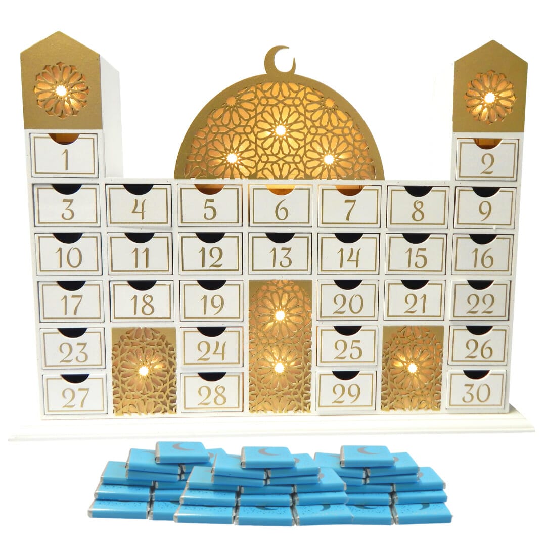 Ramadan Mosque Calendar & Chocolates (30pk)