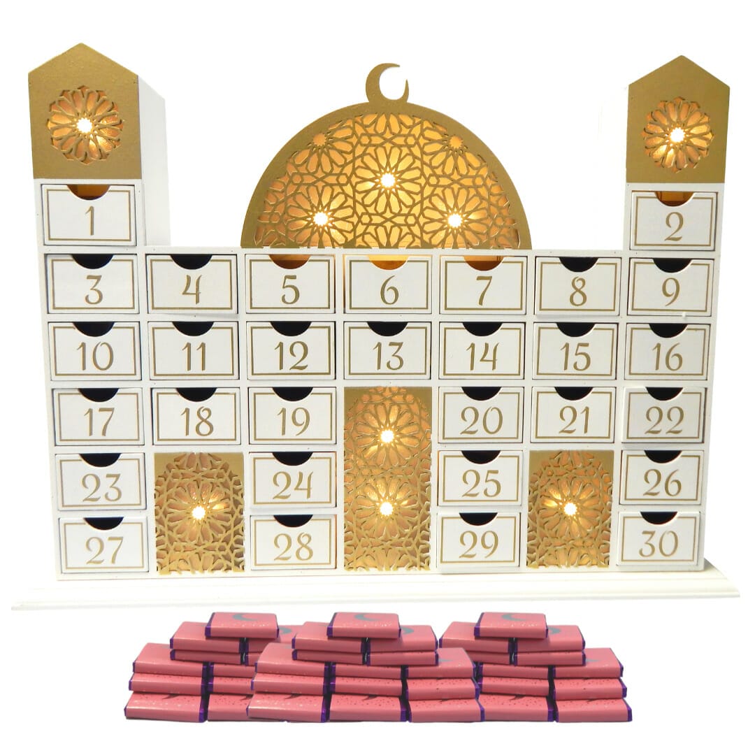 Ramadan Mosque Calendar & Chocolates (30pk) Peacock Supplies