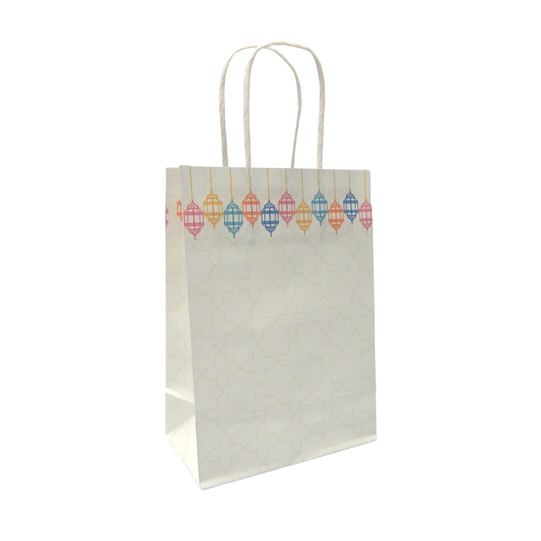 Colourful Lanterns Treat Bags (10pk) – Cream