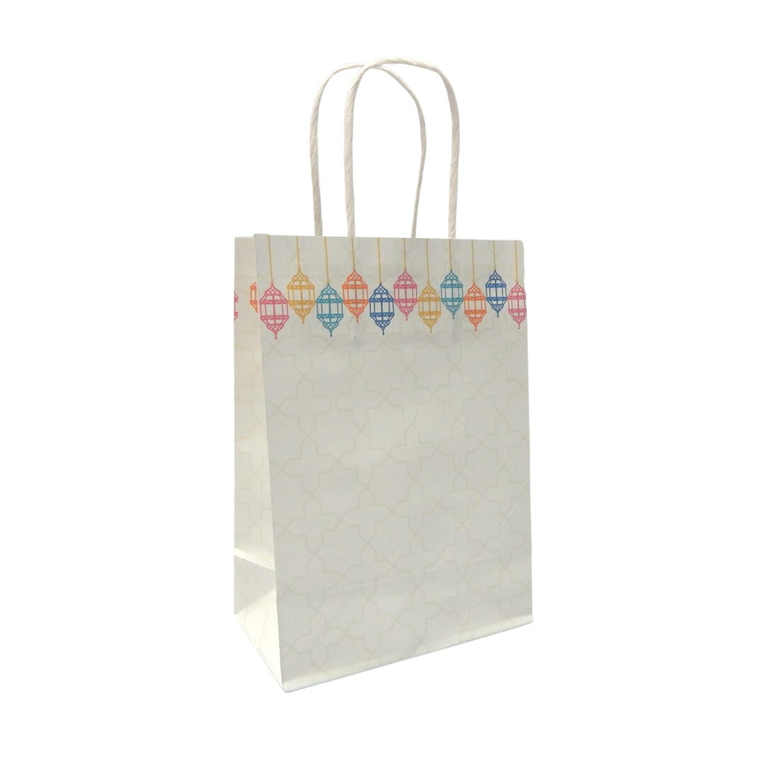 Colourful Lanterns Treat Bags (10pk) - Cream