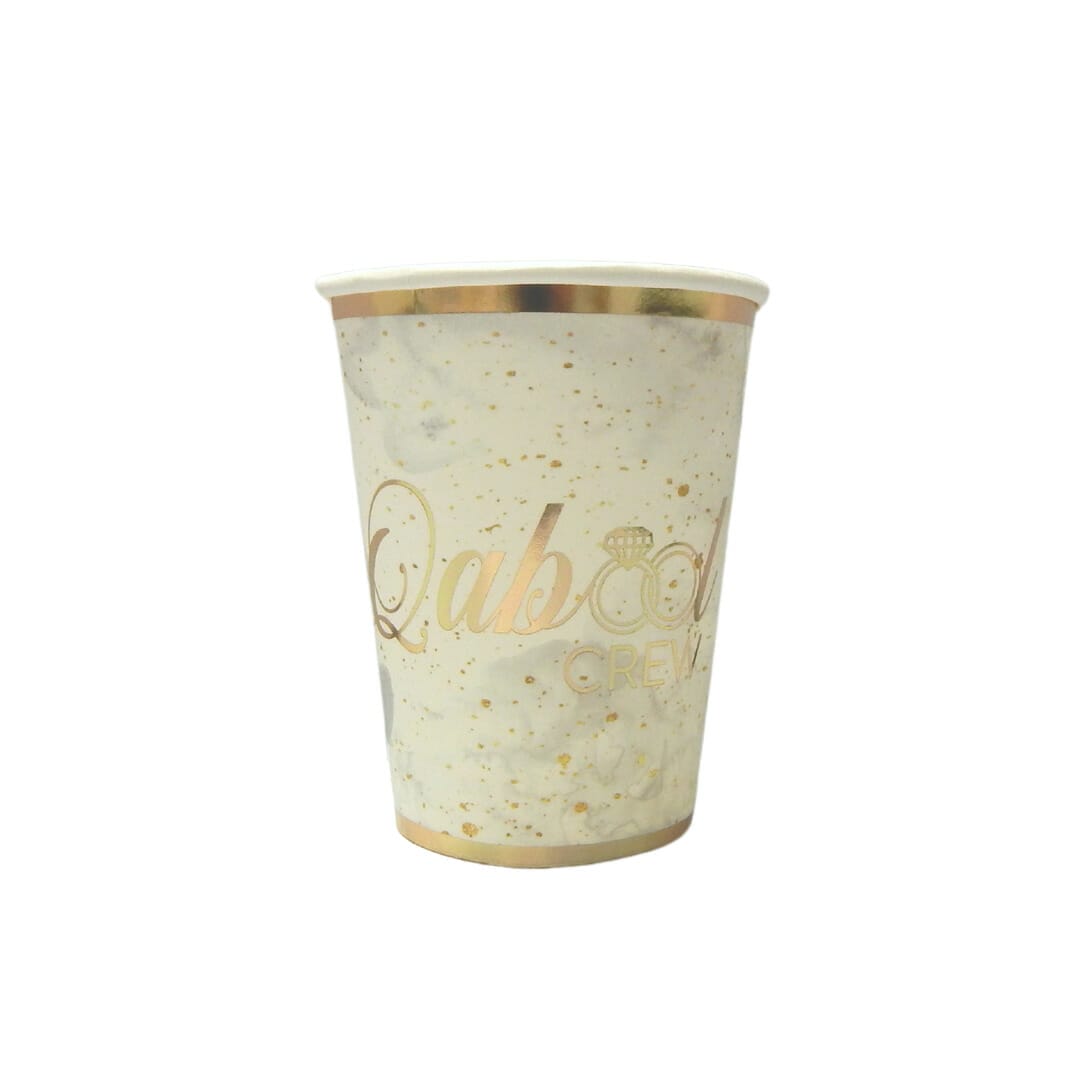 Qabool Crew Party Cups (10pk) - Grey & Gold