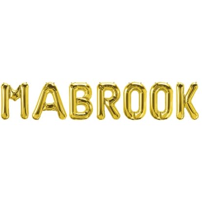 Mabrook Foil Balloons - Gold