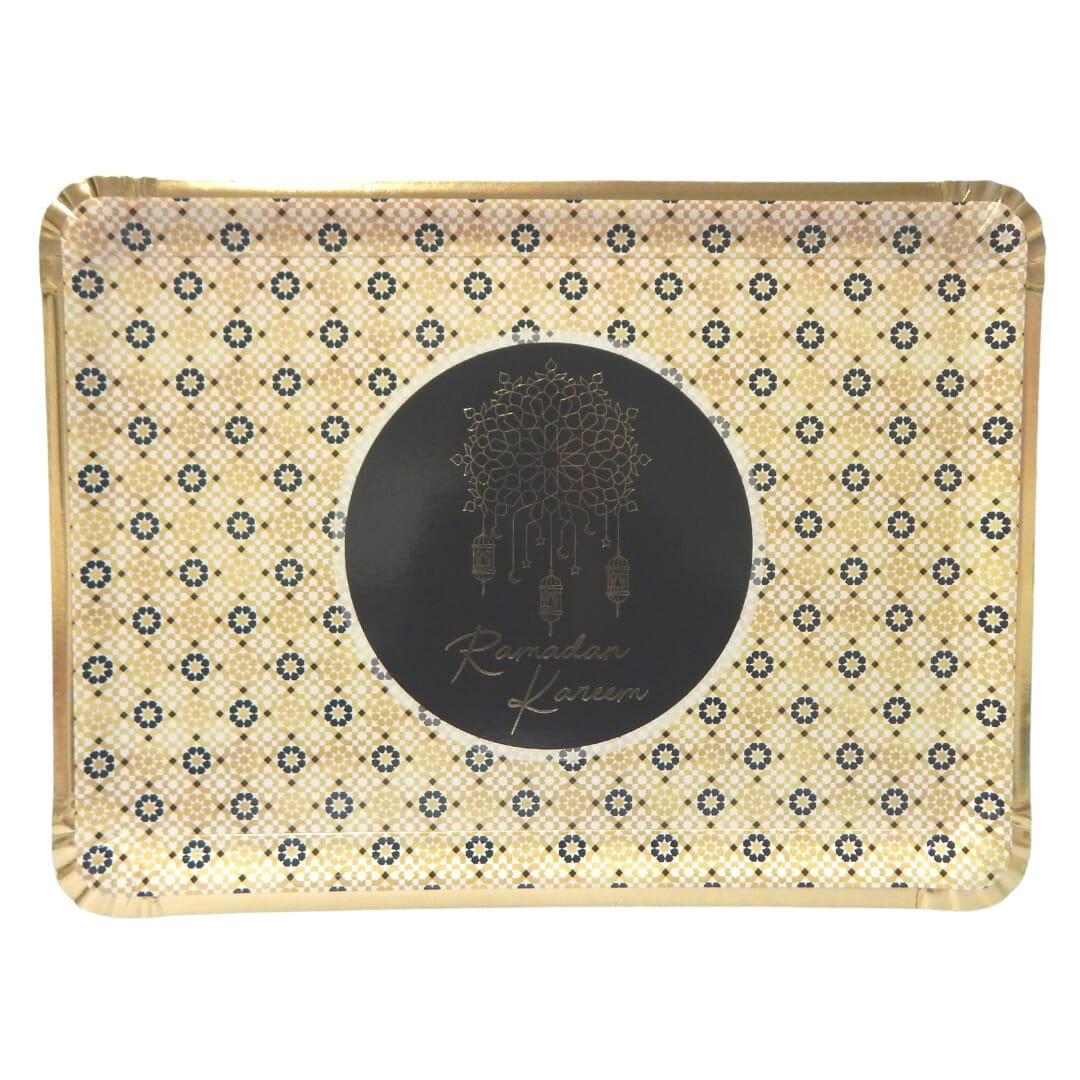 Ramadan Kareem Serving Trays (3pk) - Black & Gold