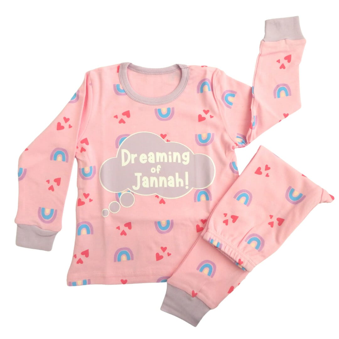 Dreaming of Jannah Kids Pyjamas - Purple & Pink