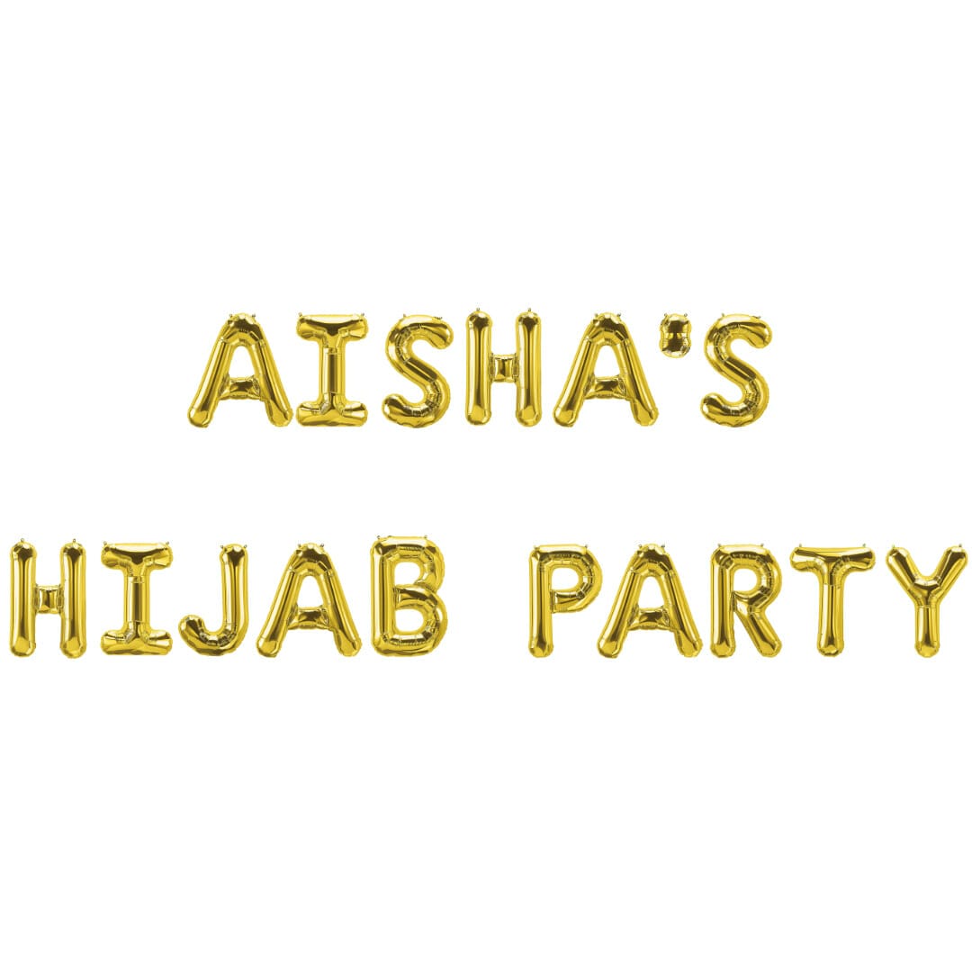 Personalised Name Hijab Party Foil Balloons