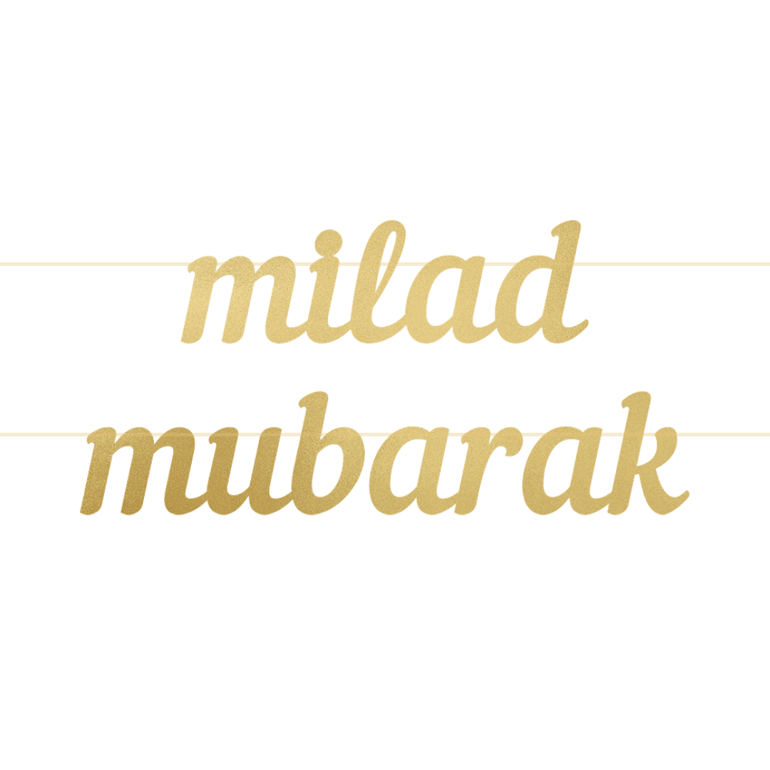 Milad Mubarak Letter Banner