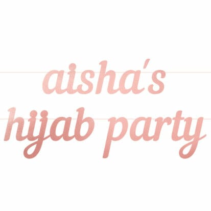 Hijab party letter banners