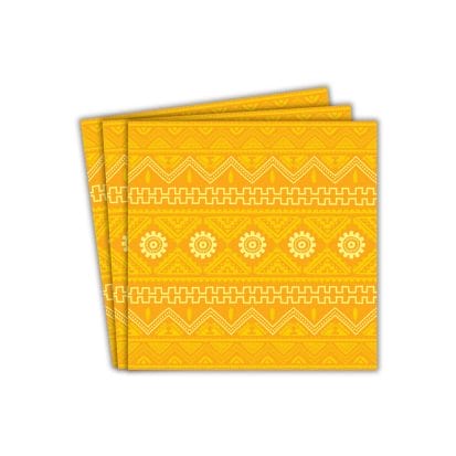 Tribal Party Paper Napkins (20pk) - Yellow