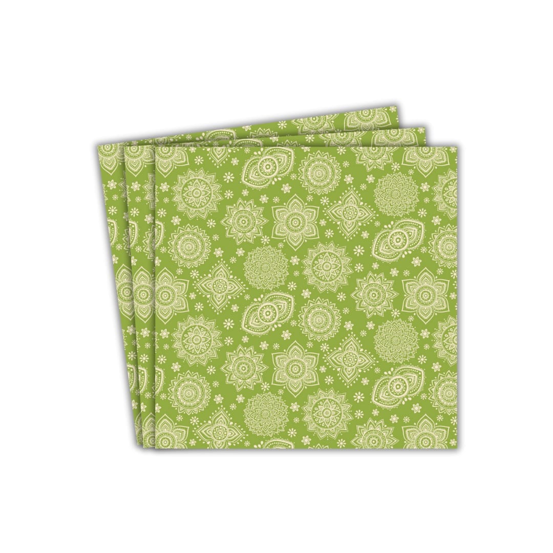 Mandala Party Paper Napkins (20pk) - Green