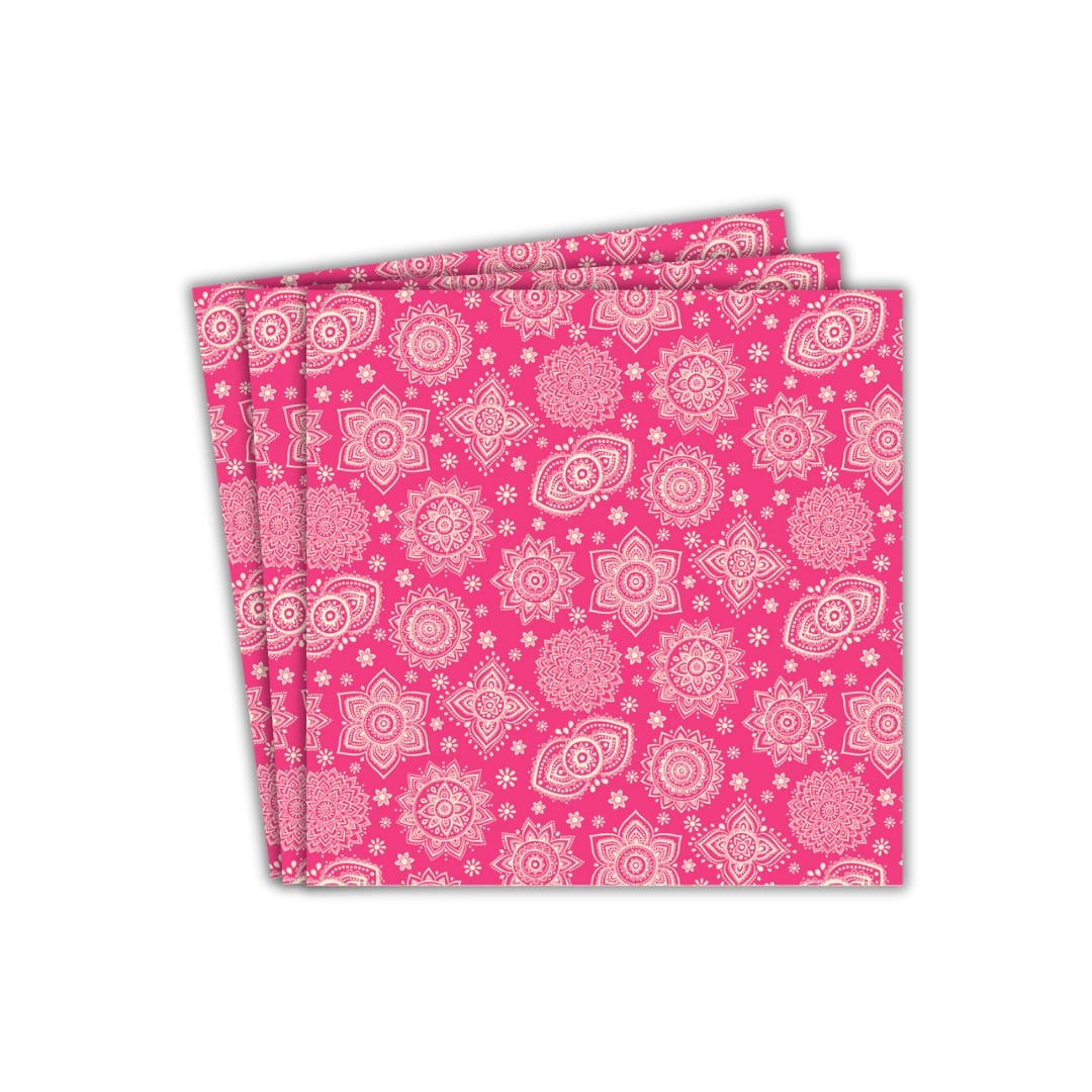 Mandala Party Paper Napkins (20pk) - Pink