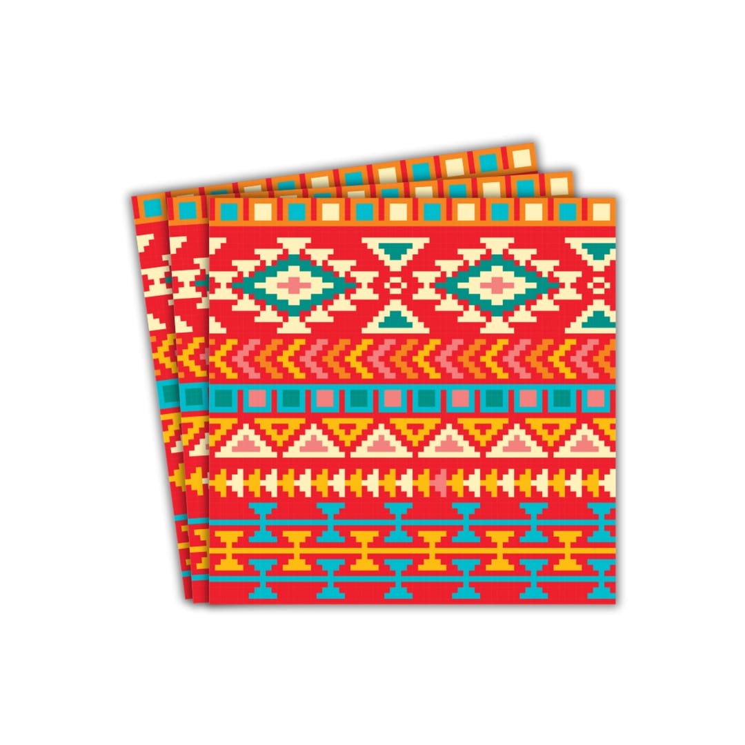 Aztec Party Paper Napkins (20pk) - Red