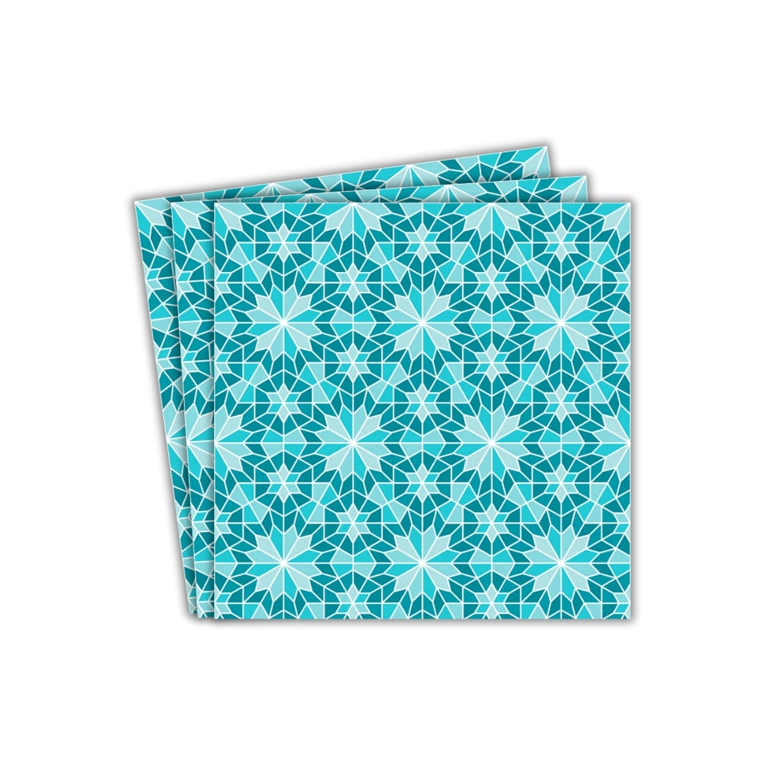 Geometric Party Paper Napkins (20pk) - Blue
