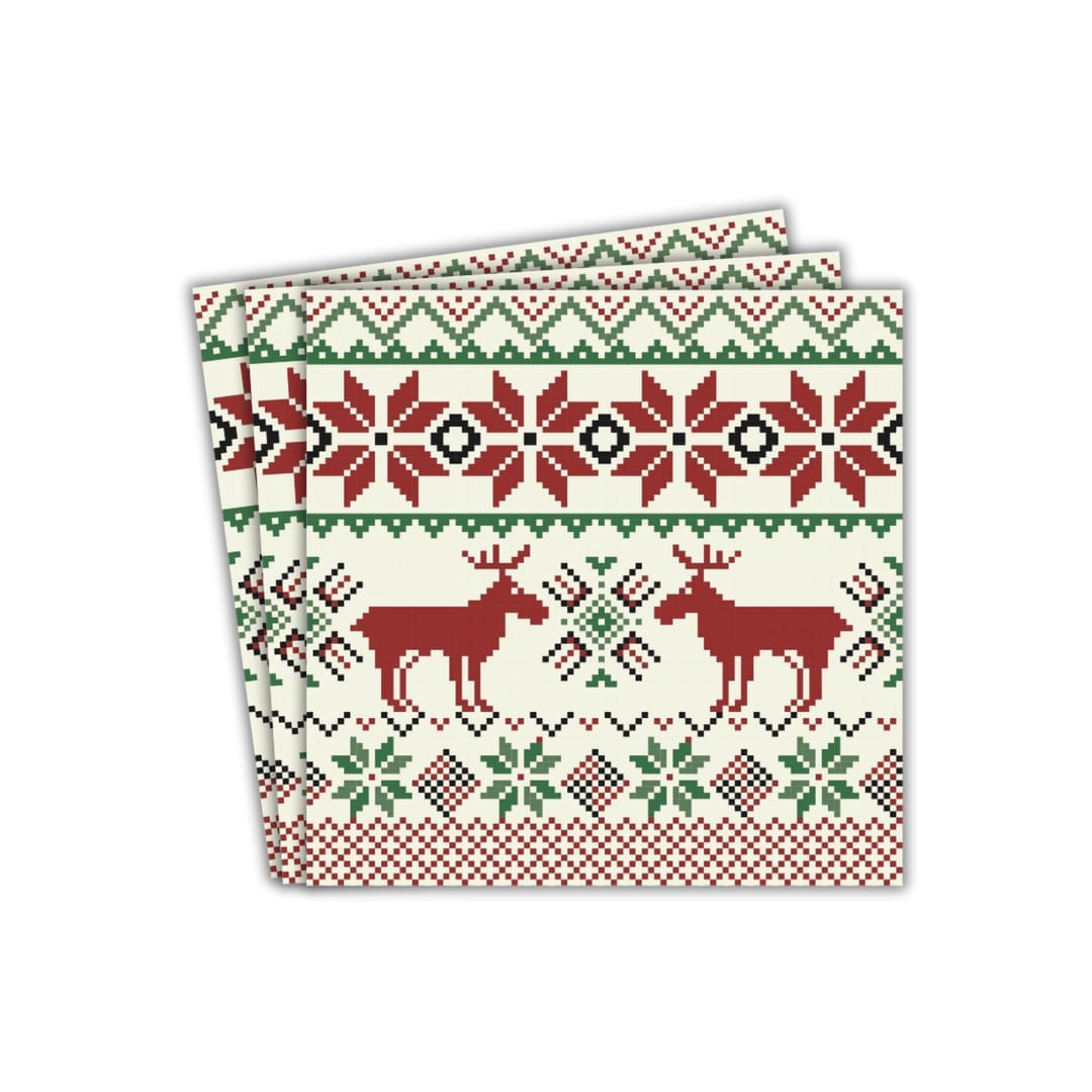 Scandi Party Paper Napkins (20pk) - Reindeer