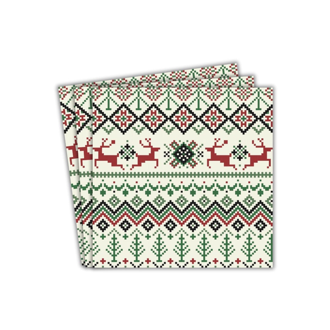 Scandi Party Paper Napkins (20pk) - Forest
