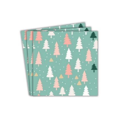 Forest Party Paper Napkins (20pk) - Mint & Pink
