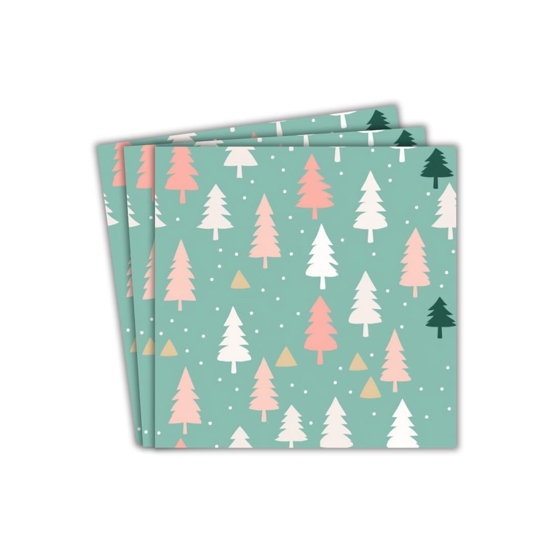 Forest Party Paper Napkins (20pk) - Mint & Pink