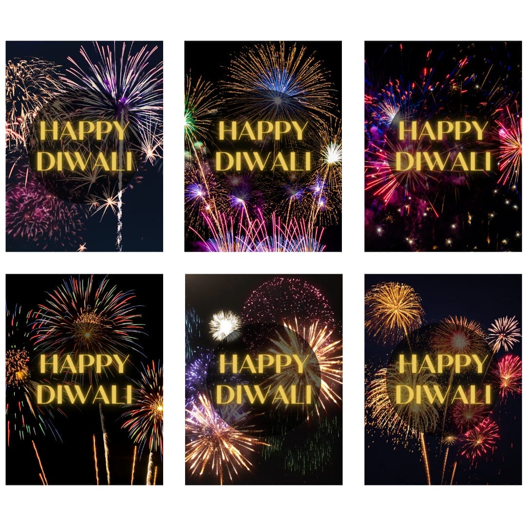 Happy Diwali Greeting Cards (6pk) – Fireworks
