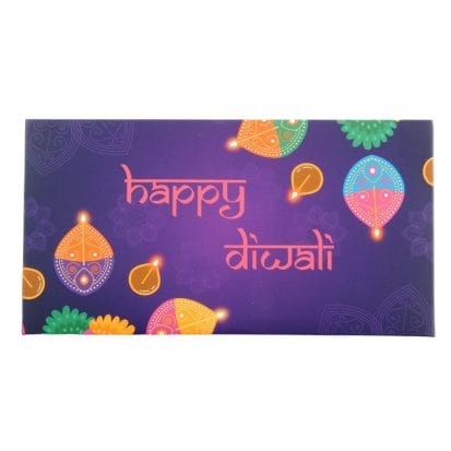 Happy Diwali Money Envelopes (10pk) - Purple & Pink