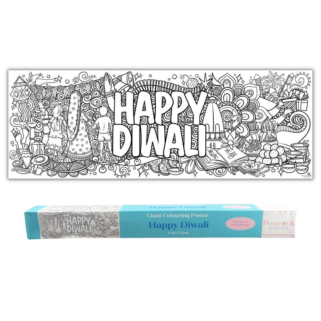 Happy Diwali Giant Colouring Poster Banner - 1.4m