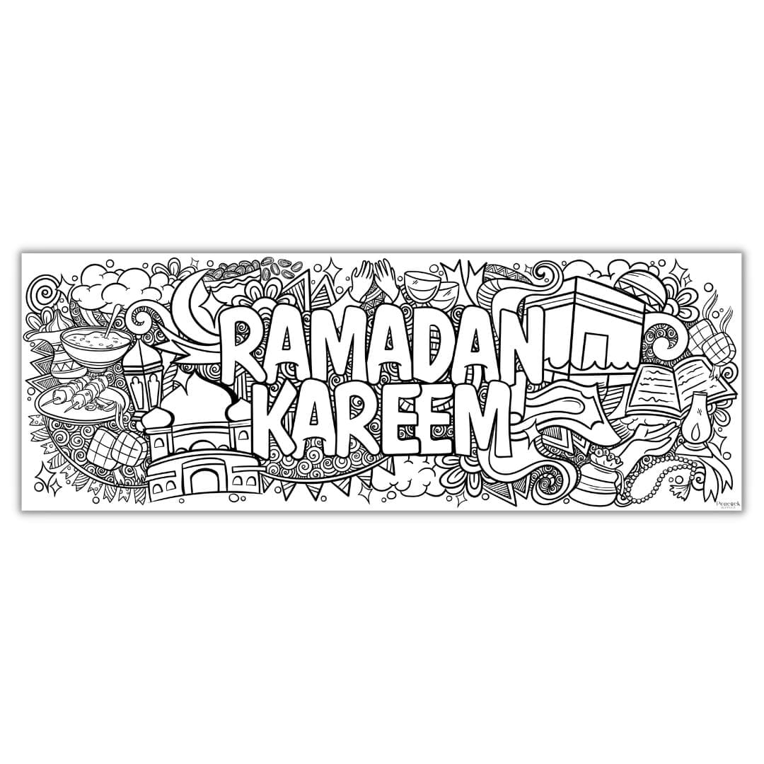 Ramadan Kareem Giant Colouring Poster Banner - 1.4m