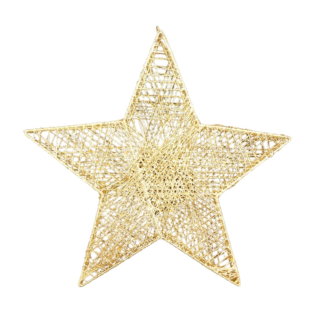 Large Hanging Glitter Star – Gold