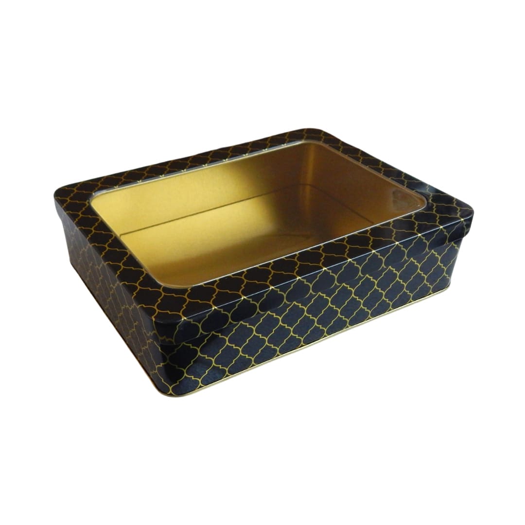 Moroccan Gift Tin Box with Window Lid