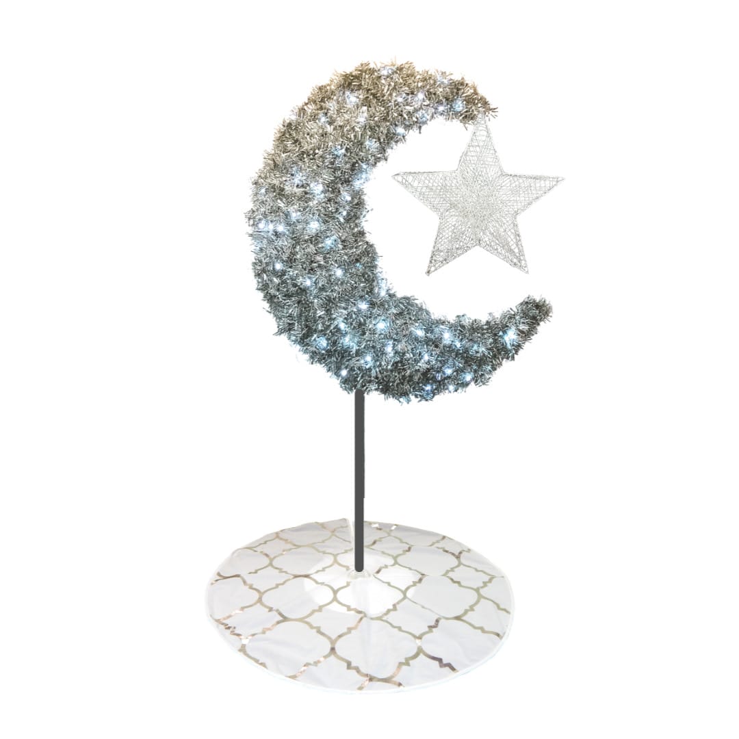 Eid Moon Tree Bundle - Silver with Star & Skirt