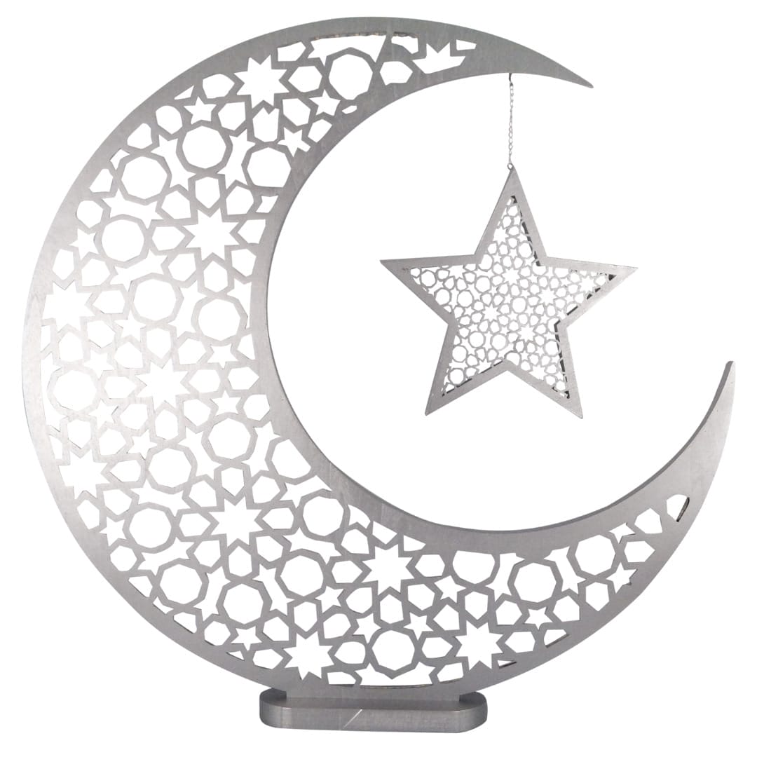 Large Moon & Star – Silver