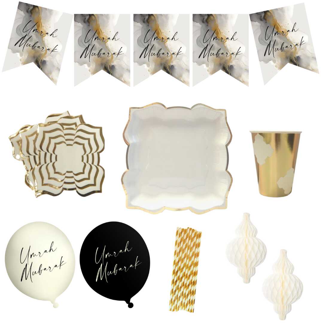 Party In A Box - Umrah - Cream & Black
