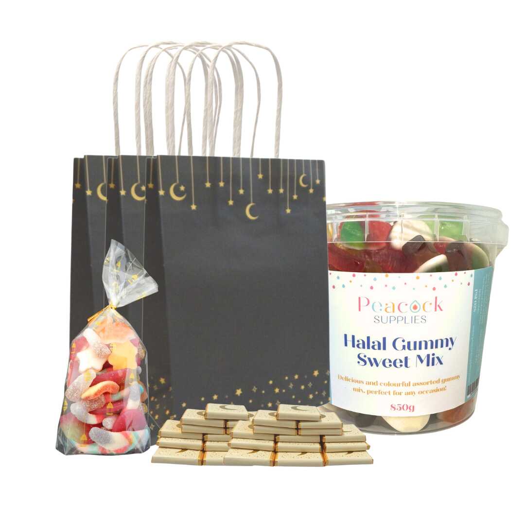 Moon & Stars Treat Bag Bundle (10pk) - Black