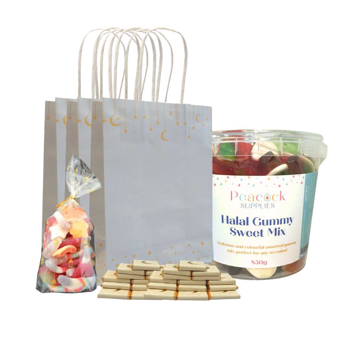 Moon & Stars Treat Bag Bundle (10pk) - Grey