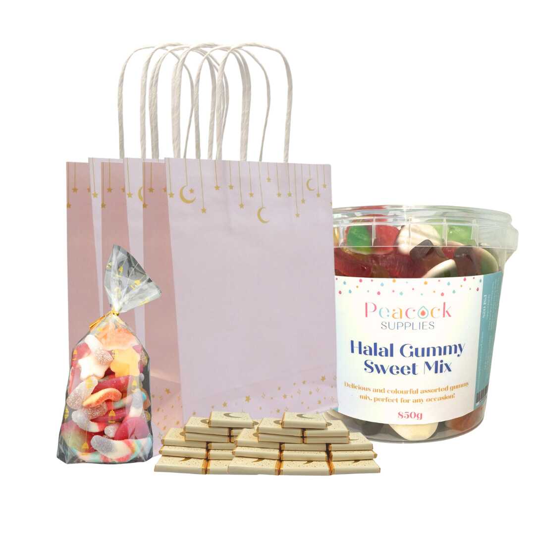 Moon & Stars Treat Bag Bundle (10pk) - Pink