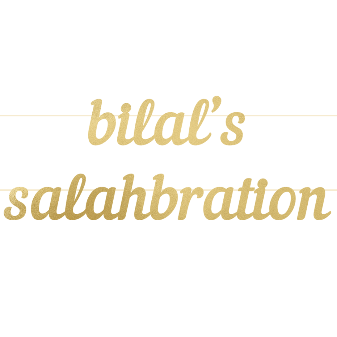 Personalised Salahbration Letter Banner - Gold