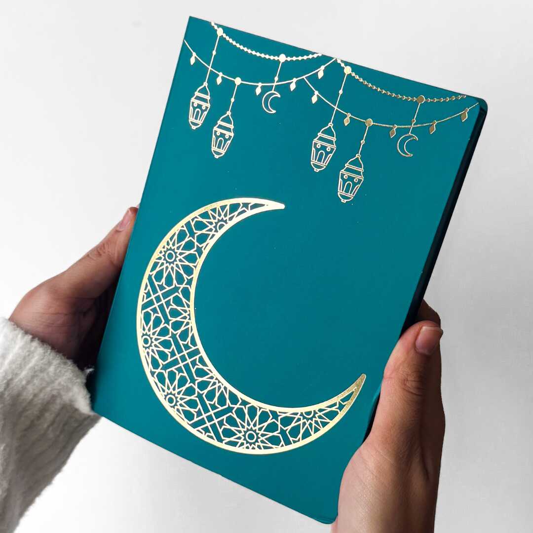 Eid Moon & Lanterns Treat Card - Green