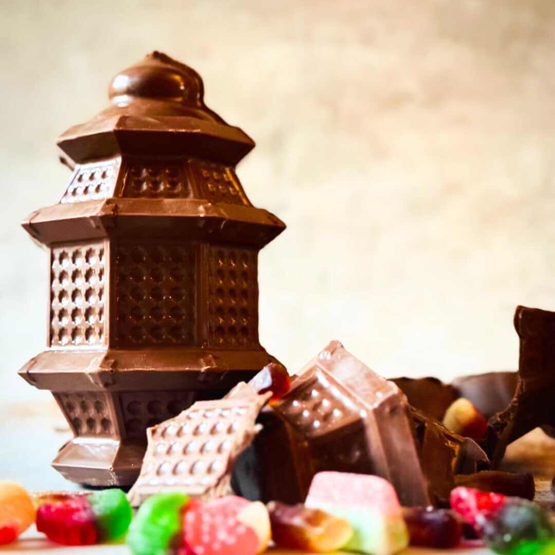 3D Chocolate Lantern with Sweet Surprise