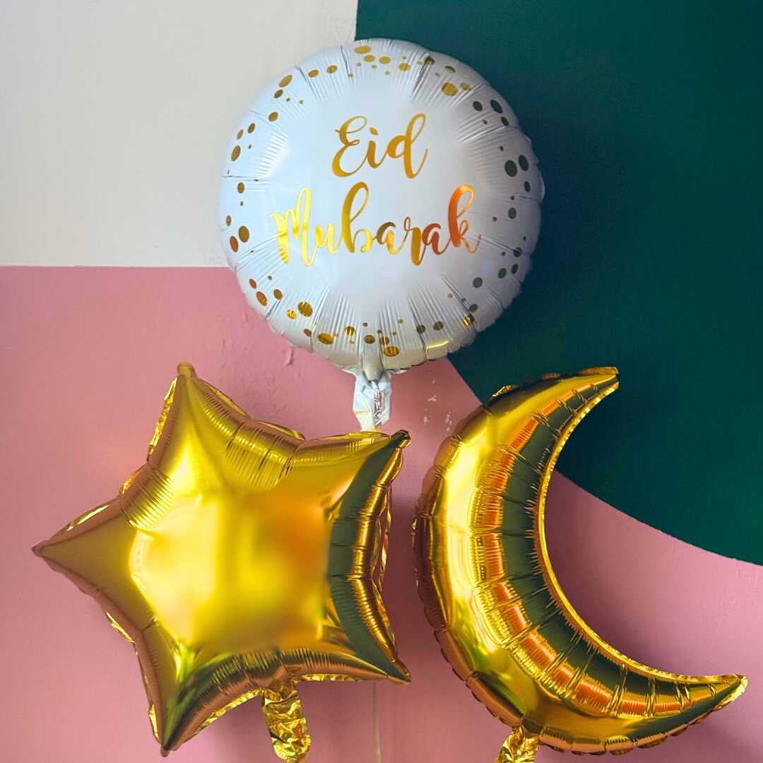 Eid Foil Balloon Bundle - Inflated with Helium
