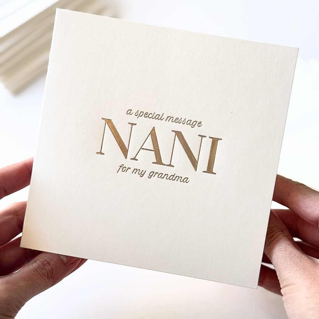 Luxury Special Message Card - Nani (Grandma)