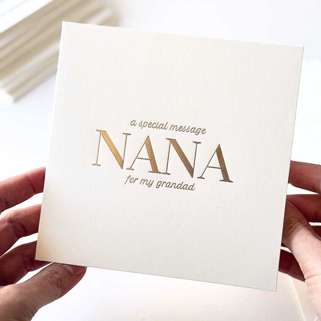 Luxury Special Message Card - Nana (Grandad)