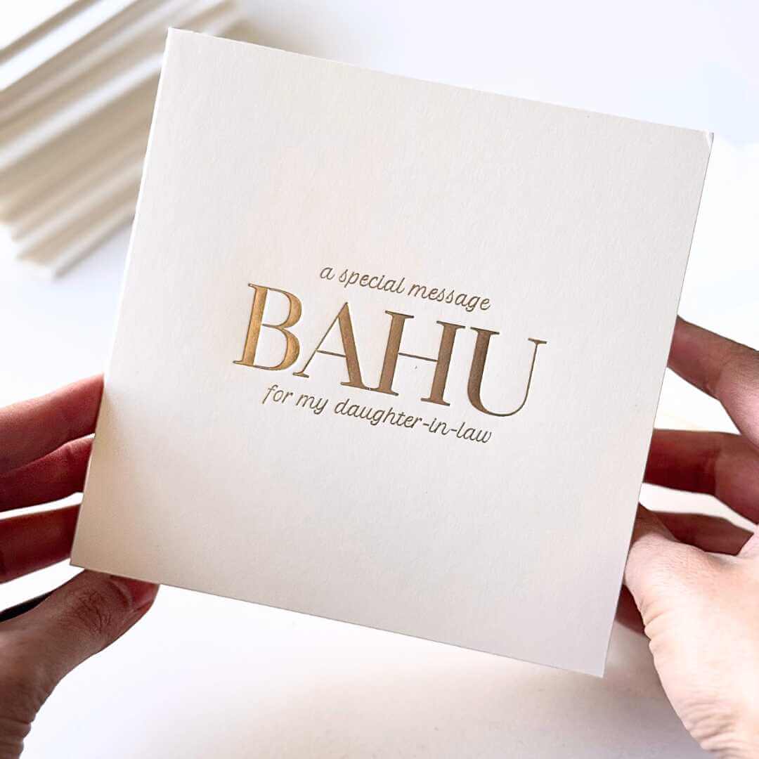 Luxury Special Message Card - Bahu (Daughter-in-law)