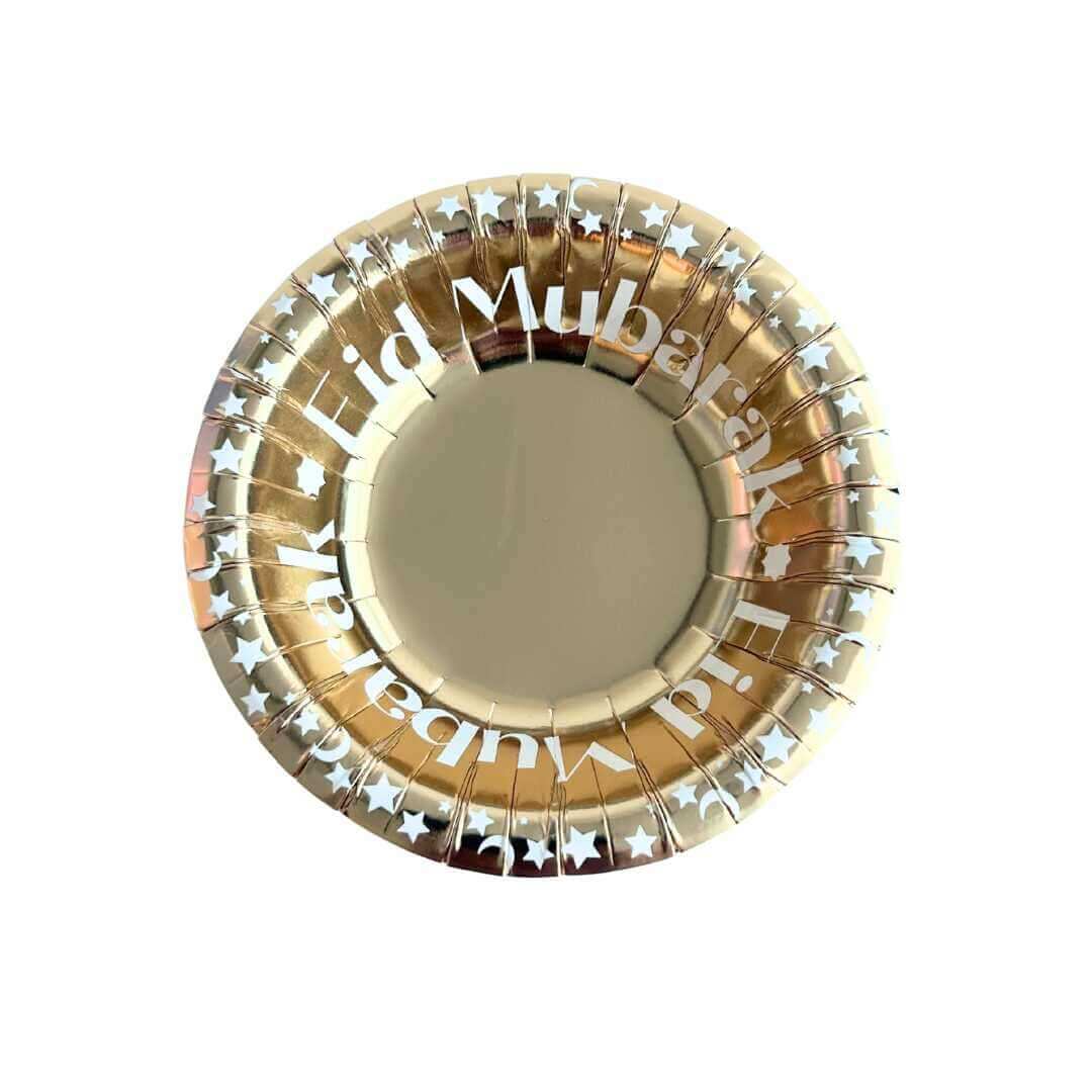 Eid Mubarak Party Bowls (10pk) - Gold